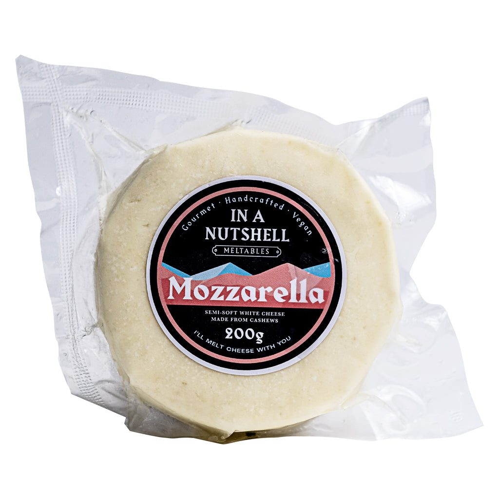 A pack of In a Nutshell Mozzarella Vegan Cheese 200g, premium cheese