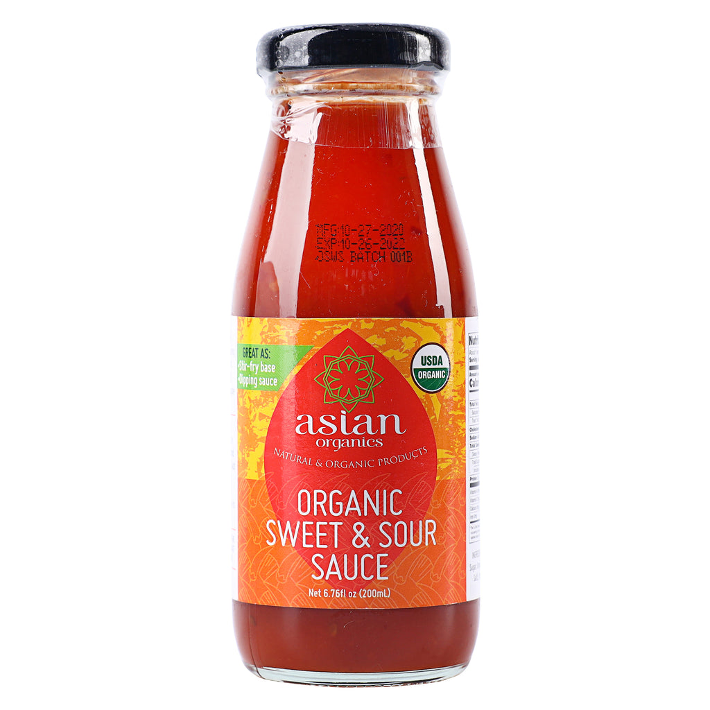 A bottle of Asian Organics Sweet & Sour Sauce in 200ml from the healthy food grocery