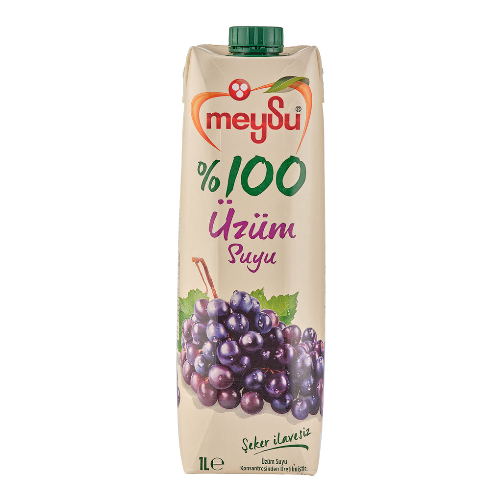 A bottle of Meysu 100% Grape Juice in 1000ml from the healthy food grocery