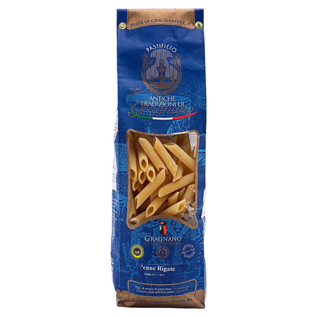 A pack of Antiche Penne Rigate Pasta in 500 grams
