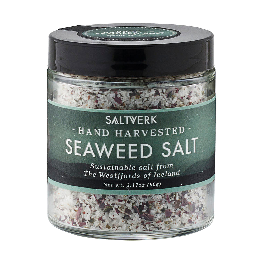 A bottle of Saltverk Seaweed Salt 90g from the healthy food grocery