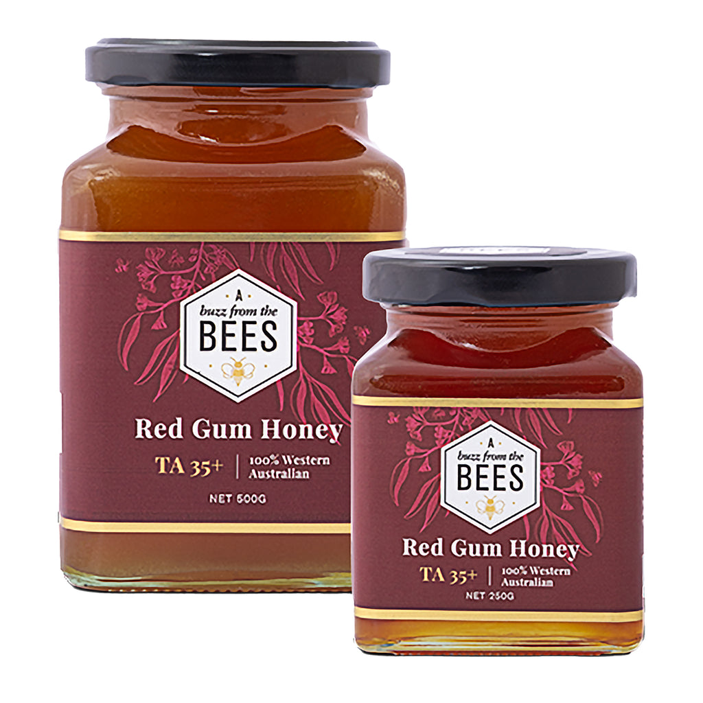 Jars of Red Gum Honey TA 35+, best honey in the Philippines