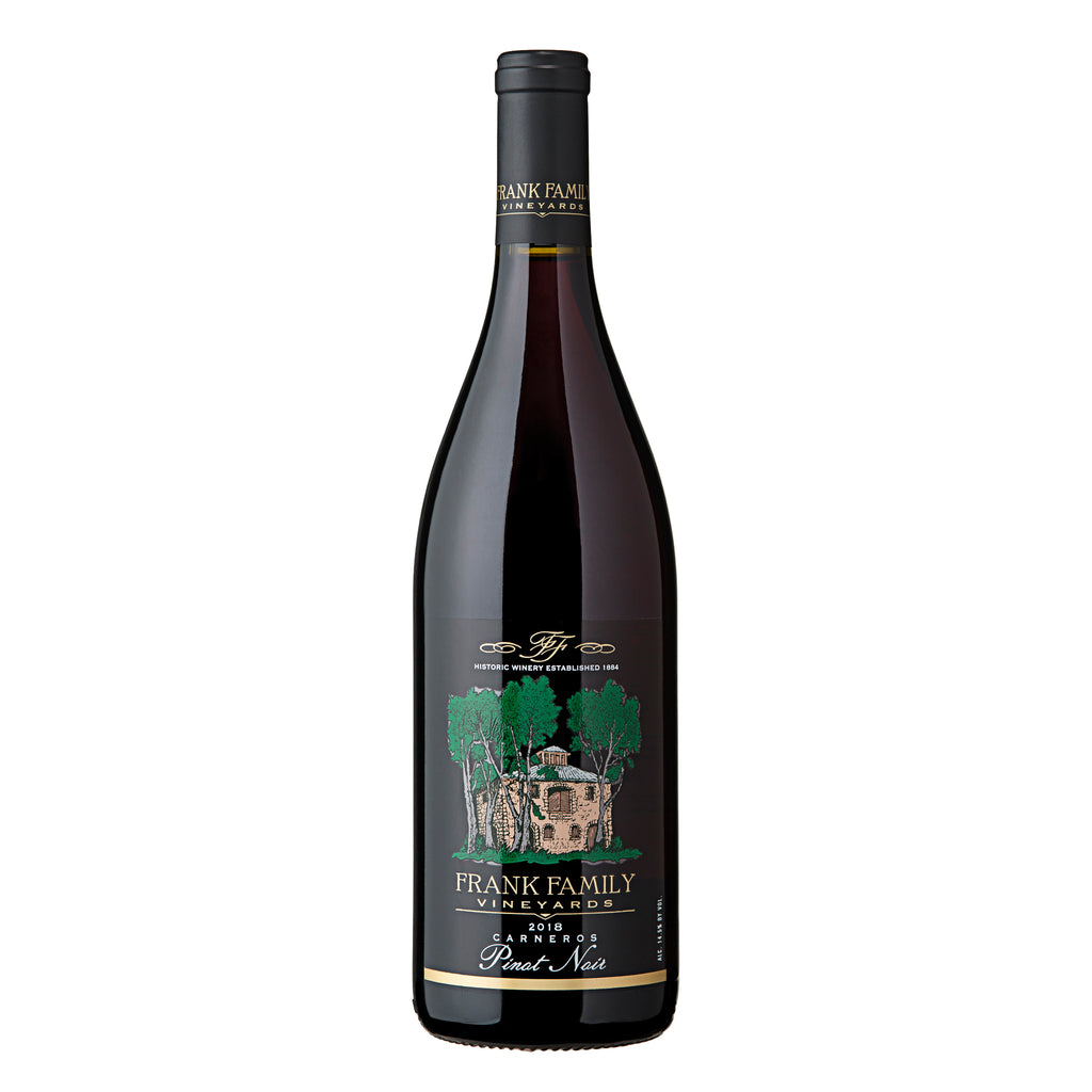 A bottle of Frank Family Carneros Pinot Noir 2018 in 750ml