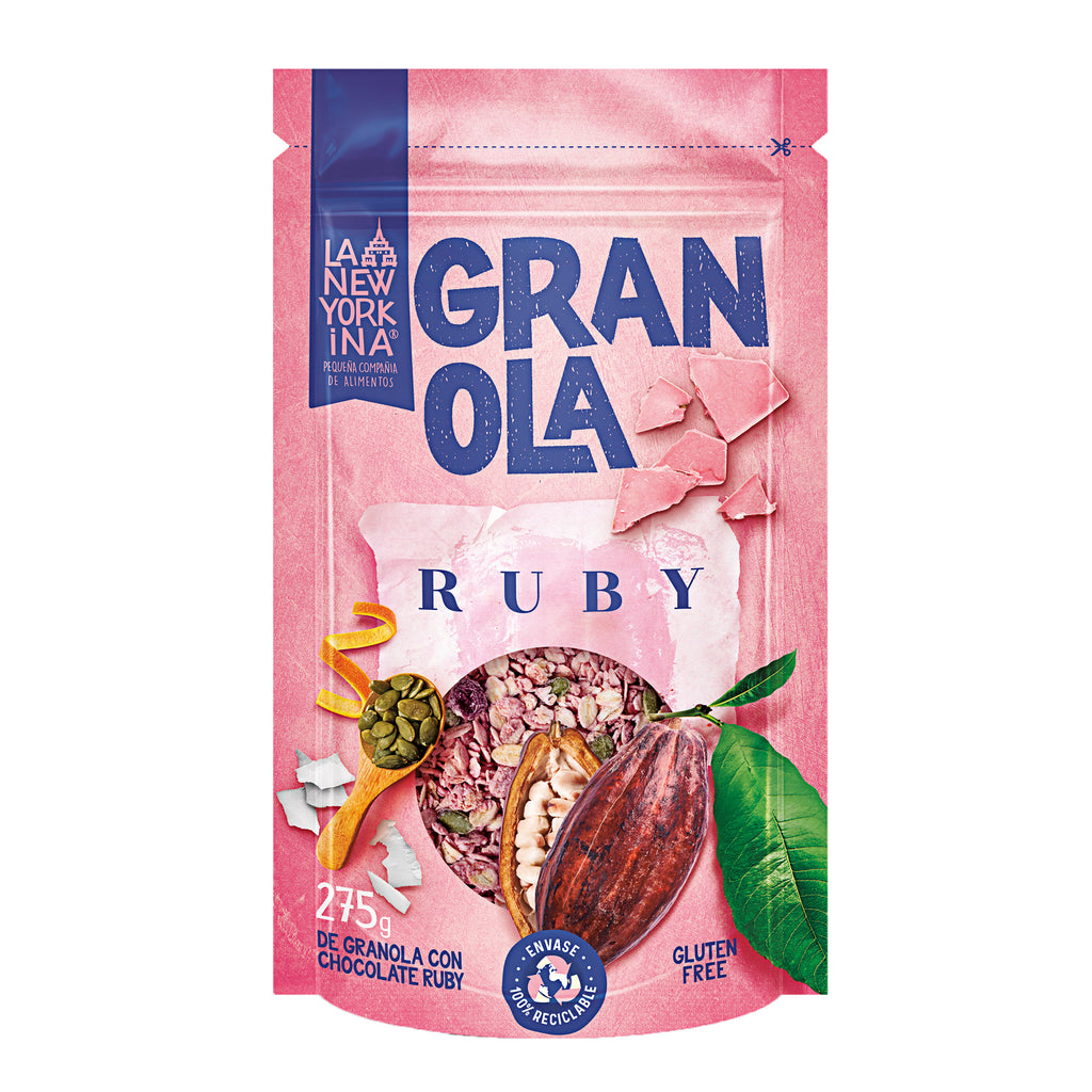 A pack of La Newyorkina Ruby Gluten-free Granola in 275g