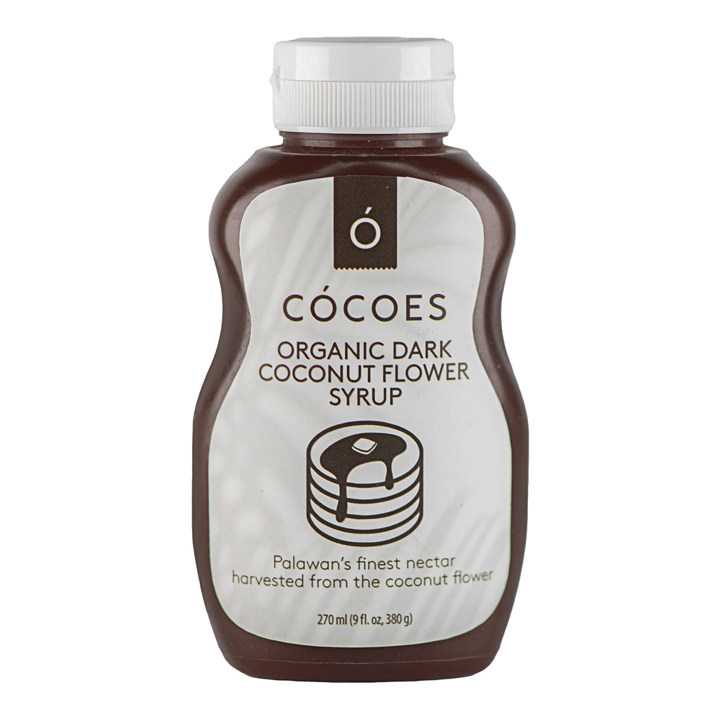 A bottle of Cocoes Dark Syrup in 270ml