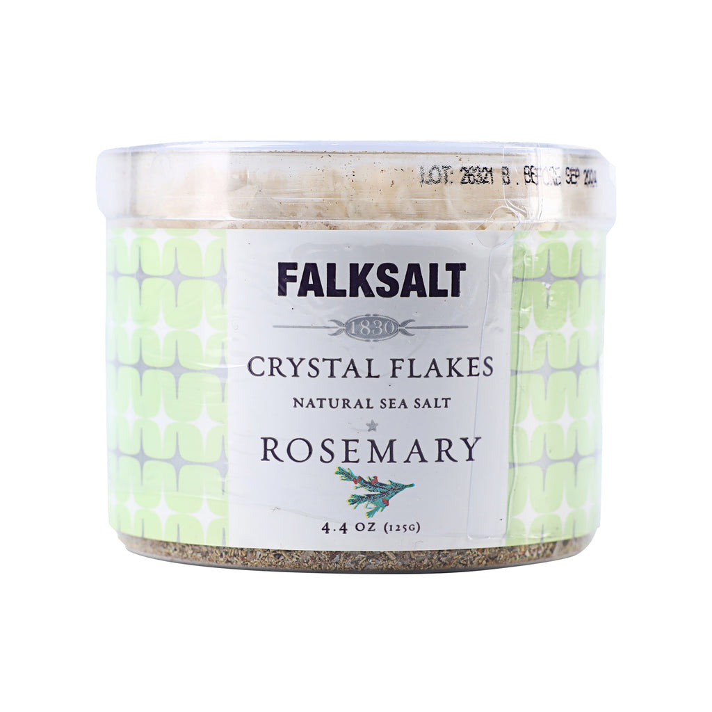 A can of Falksalt Rosemary Sea Salt Flakes in 125 grams