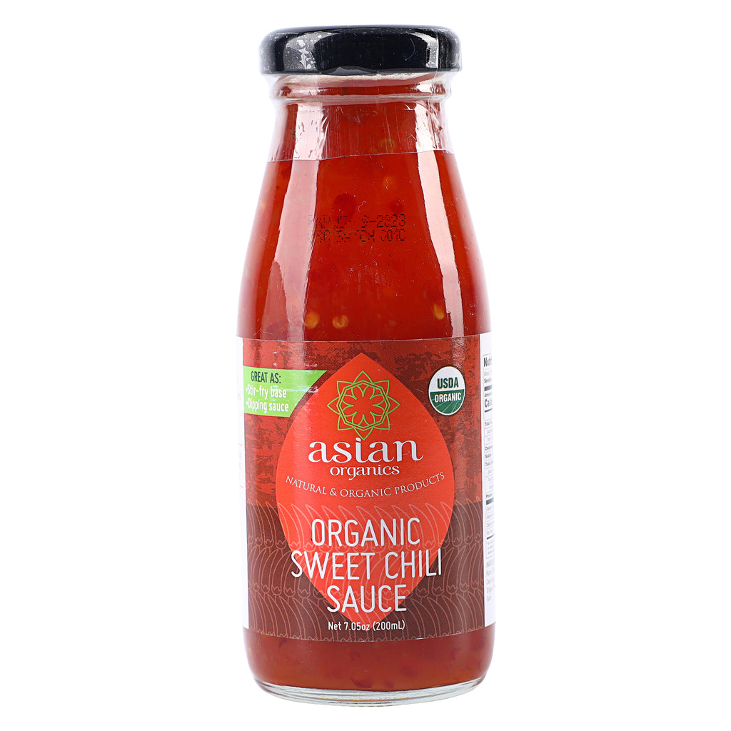 A bottle of Asian Organics Sweet Chili Sauce in 200ml from the healthy food grocery