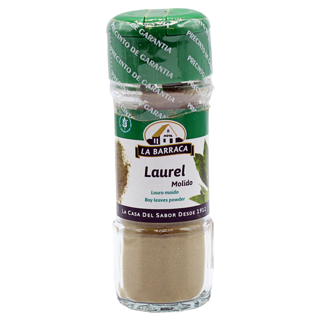 A bottle of La Barraca Bay Leaves - Ground in 25g from the healthy food grocery