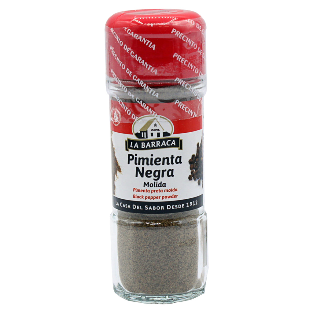 A bottle of La Barraca Black Pepper Ground in 40g from the healthy food grocery