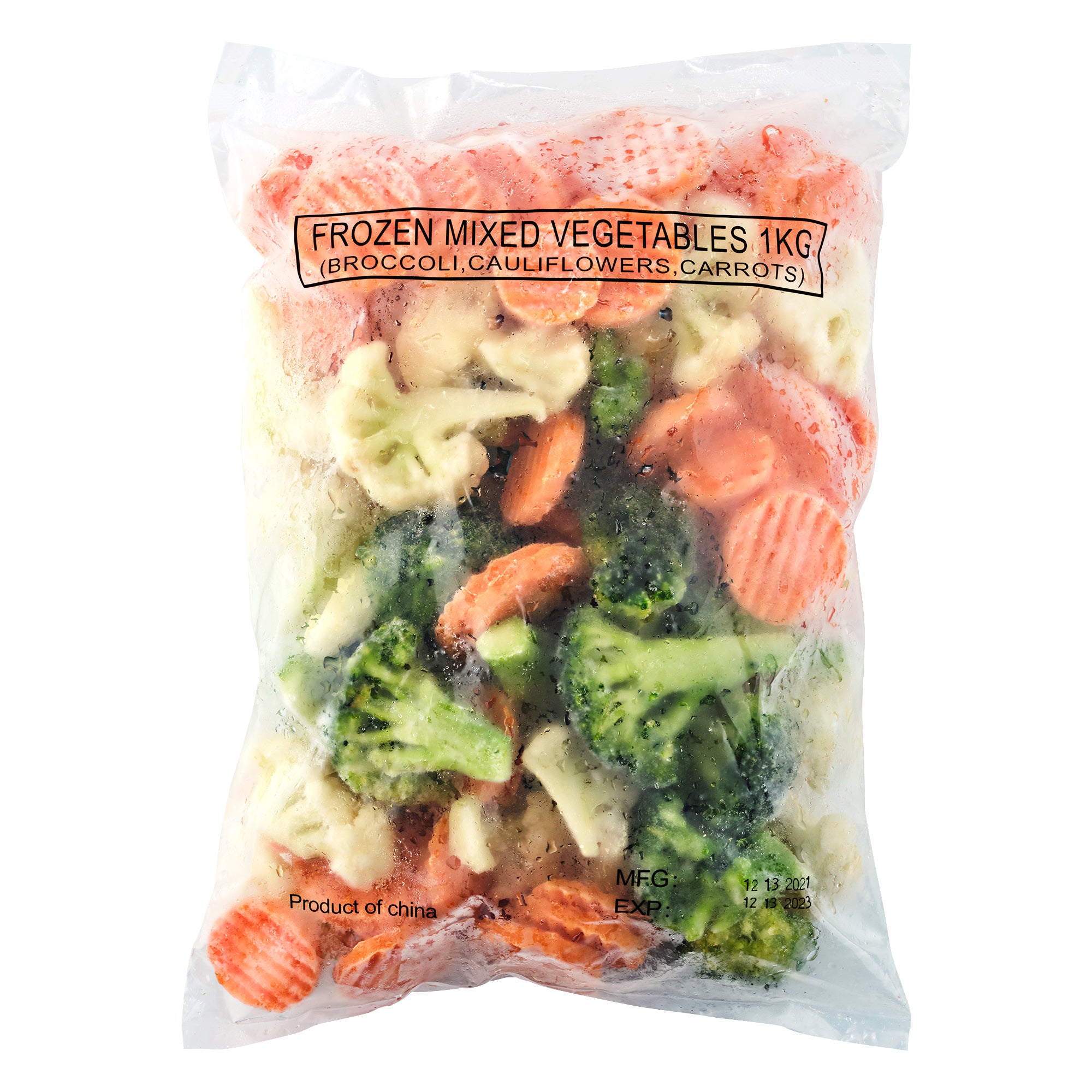 Six Square Frozen Mixed Vegetables - 250g - Greenspoon