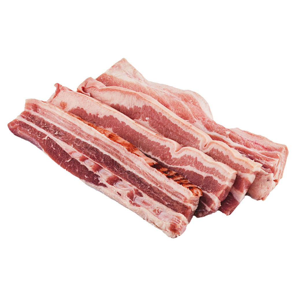 Premium meat shop, Dingley Dell Pork Belly Sliced Boneless, Skin-On