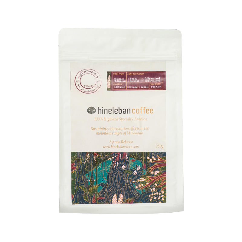A pack of Hineleban Farms 100% Highland Specialty Arabica Coffee in 250g
