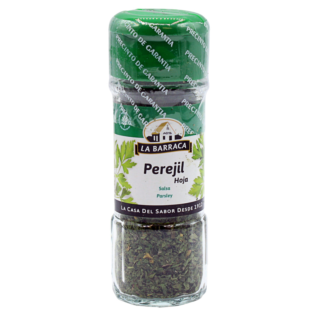 A bottle of La Barraca Parsley Leaf in 10g from the healthy food grocery