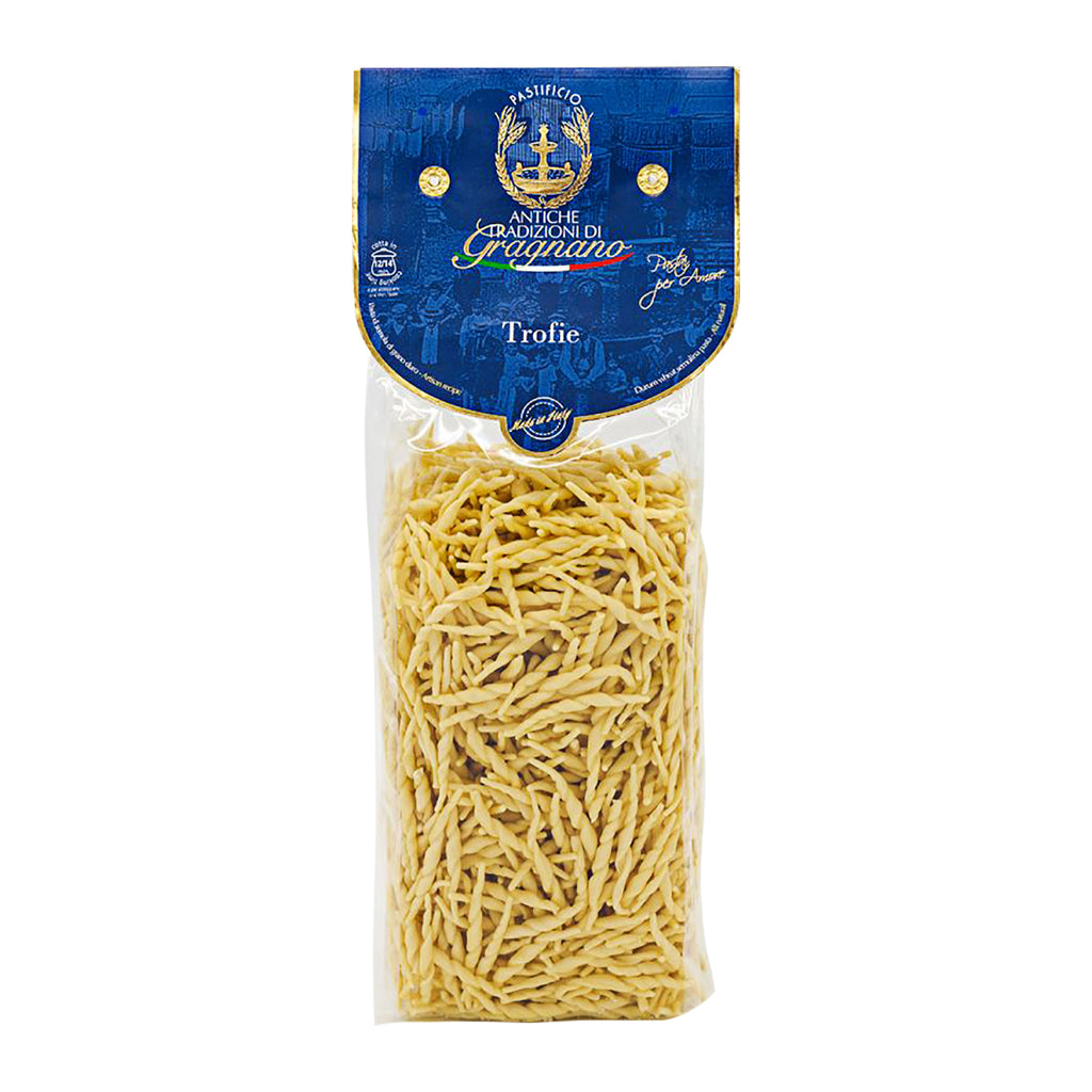 A pack of Antiche Trofie Liguri Pasta in 500 grams